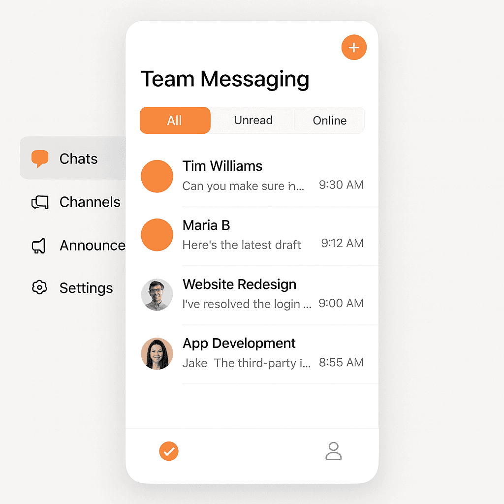 Mobile Messaging Application Mobile messaging application with real-time chat and team communication features